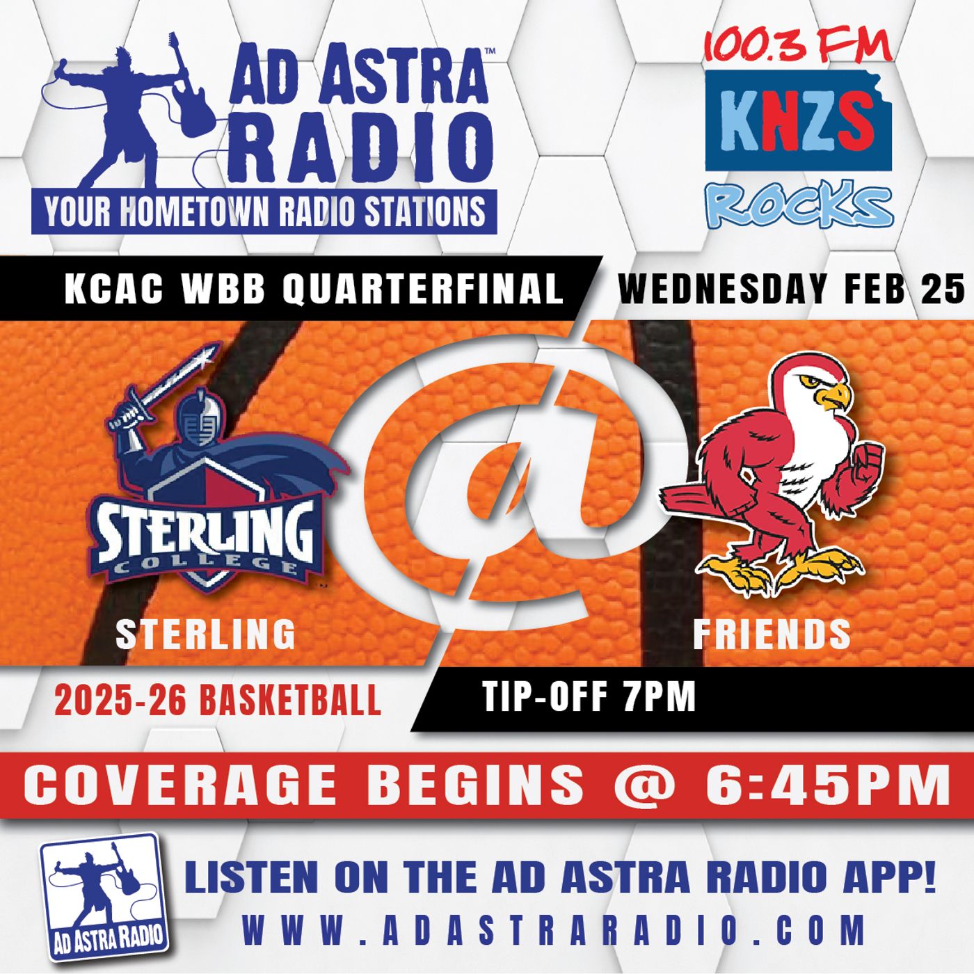 Sterling Lady Warriors at Friends Lady Falcons College Basketball (KCAC Tournament-February 25, 2026) episode artwork