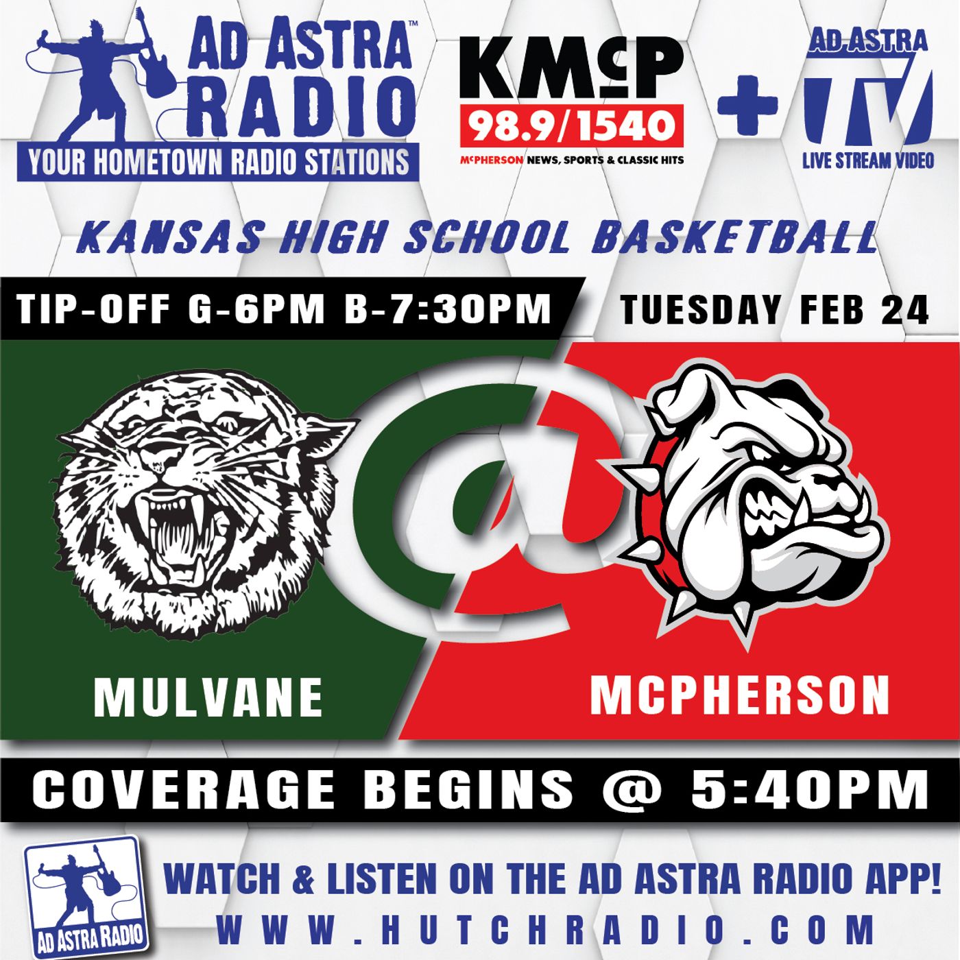 Mulvane Lady WIldcats at McPherson Lady Bullpups High School Basketball (February 24, 2026) episode artwork