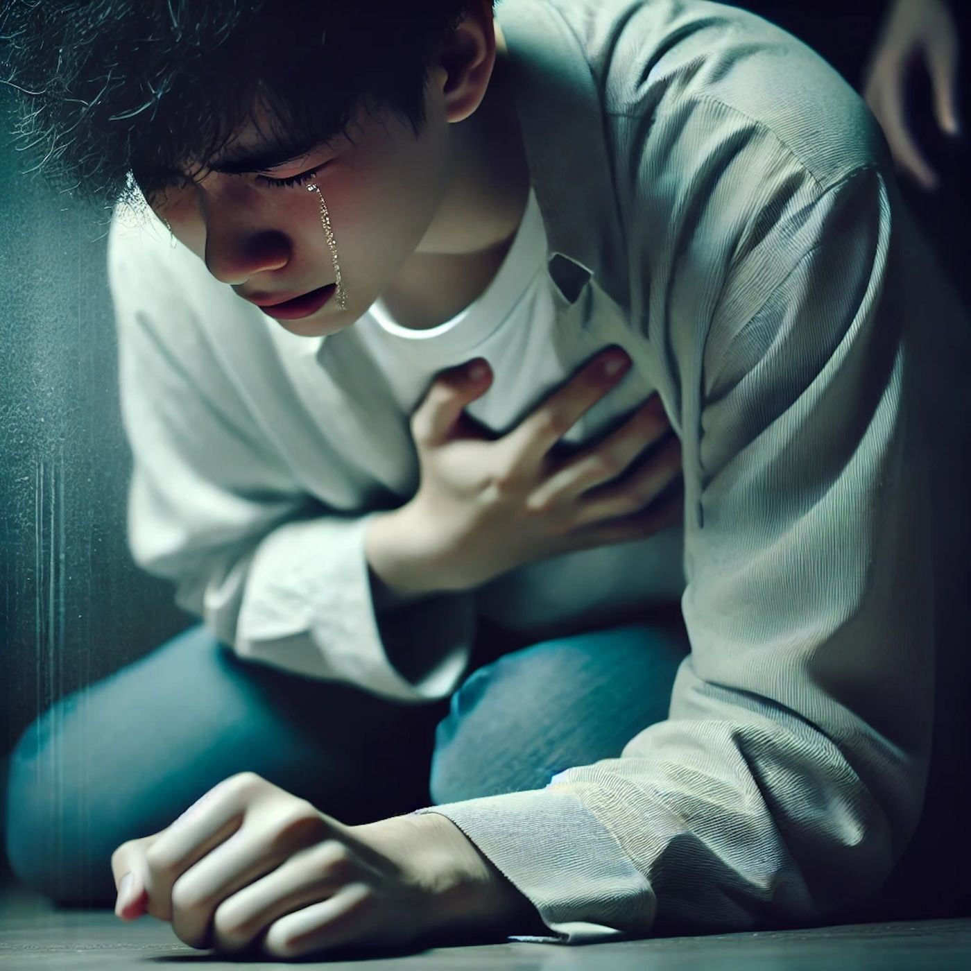 "You watch me bleed until I can't breathe, shaking, falling onto my knees, and now that I'm without your kisses I'll be needing stitches." episode artwork