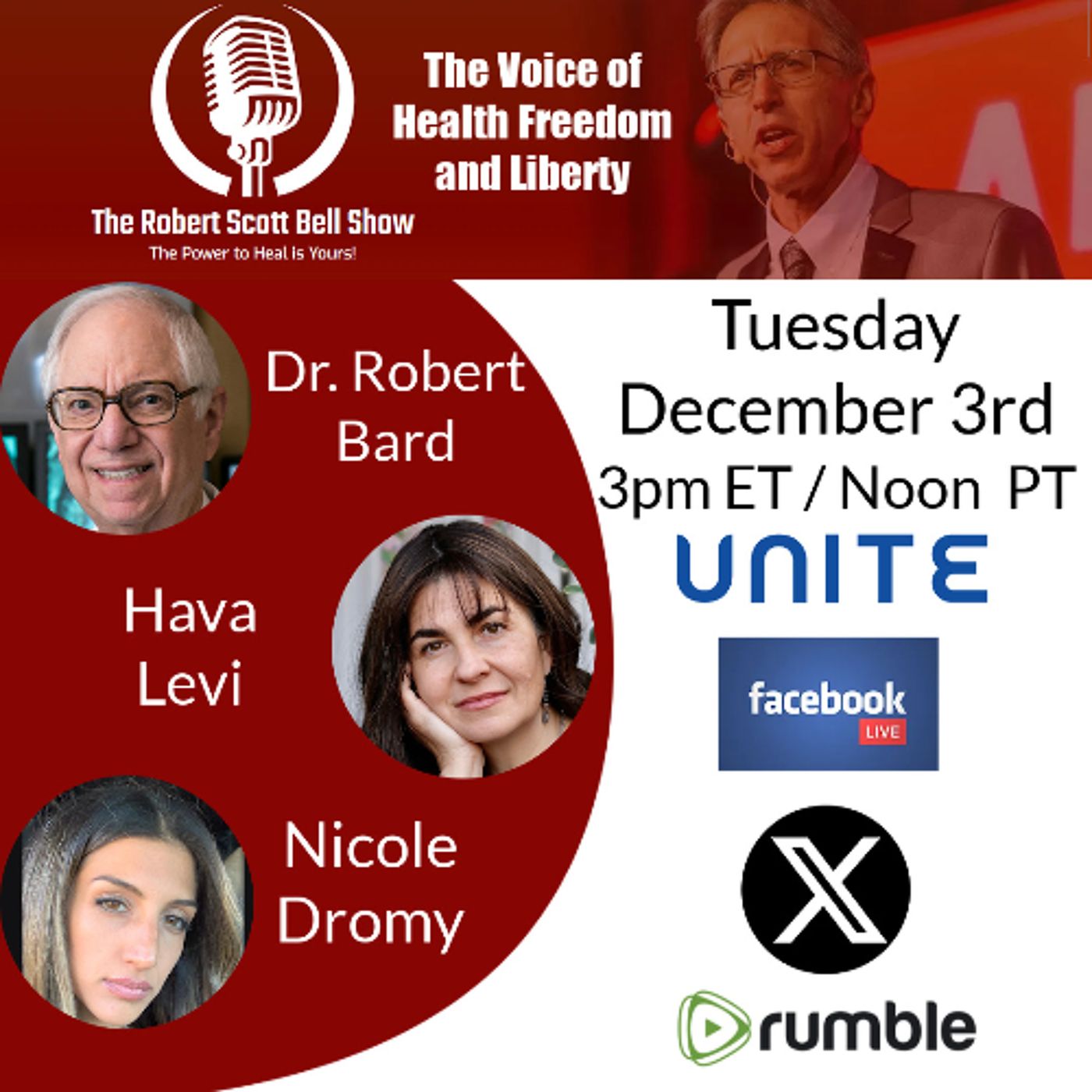 Dr. Robert Bard, Cancer recurrence Detection, CDC Hyper-Vaccination Agenda, Hava Levi & Nicole Dromy, Herbal Healing - The RSB Show 12-3-24 episode artwork