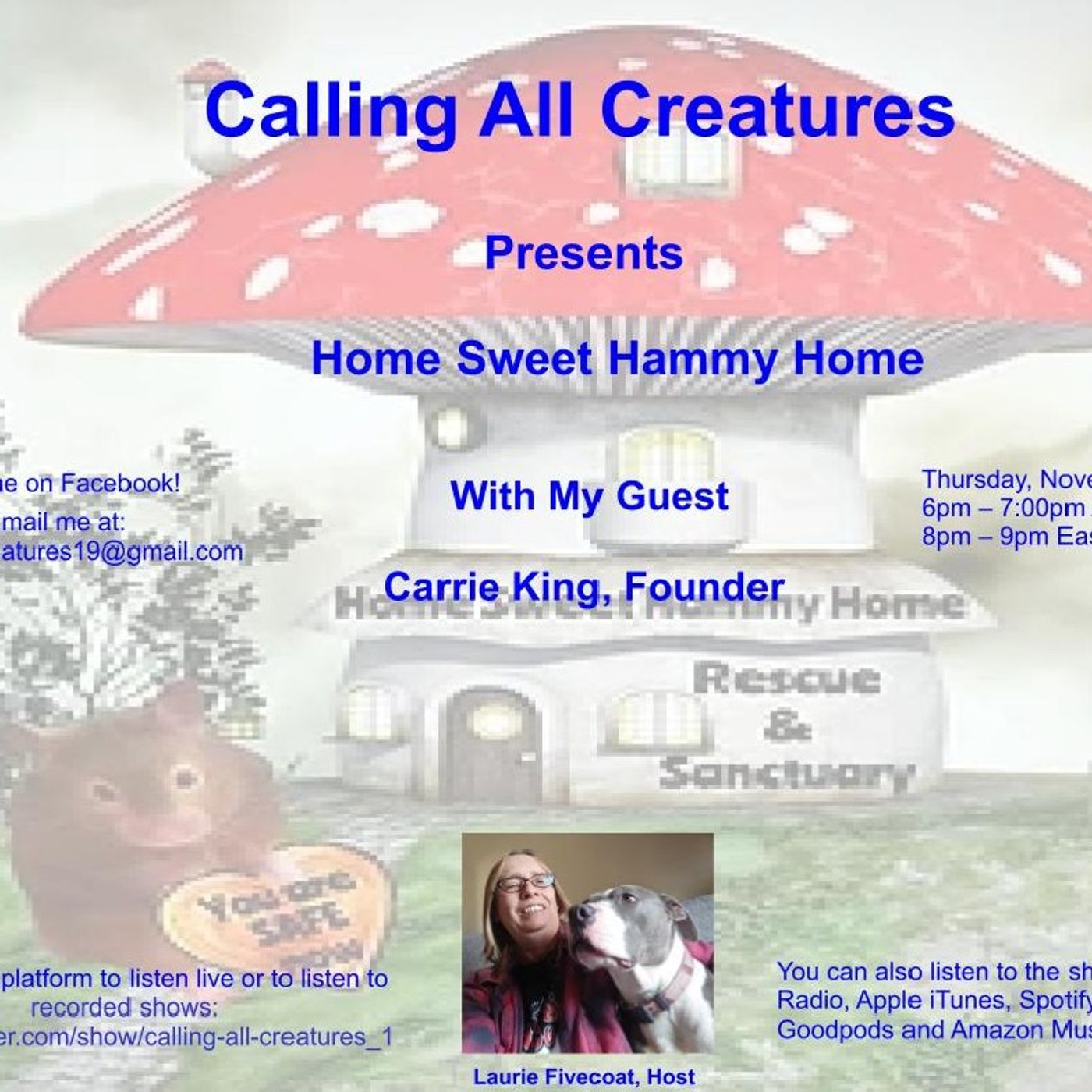 Calling All Creatures Presents Home Sweet Hammy Home