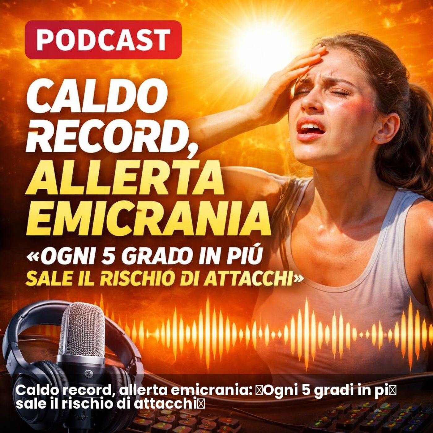 Caldo record, allerta emicrania: «Ogni 5 gradi in più sale il rischio di attacchi» episode artwork