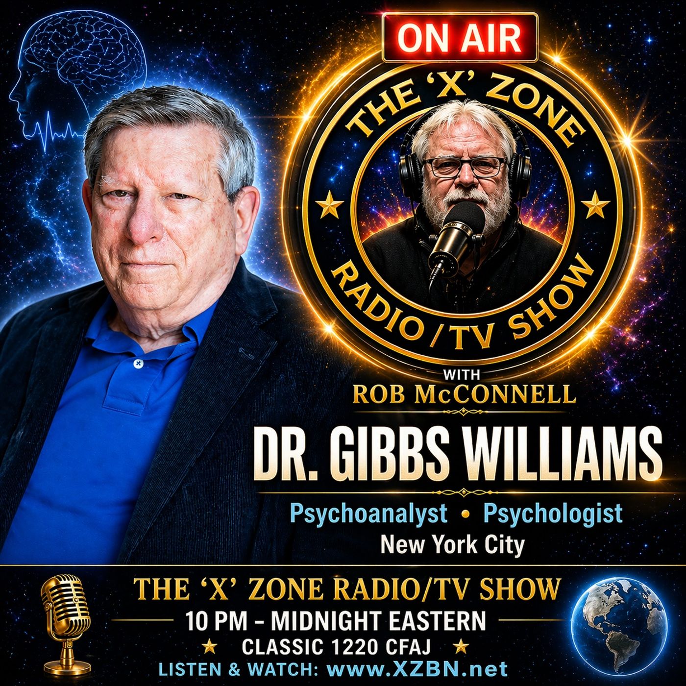 Rob McConnell Interviews - DR. GIBBS WILLIAMS - Psychoanalyst-Psychologist in New York City