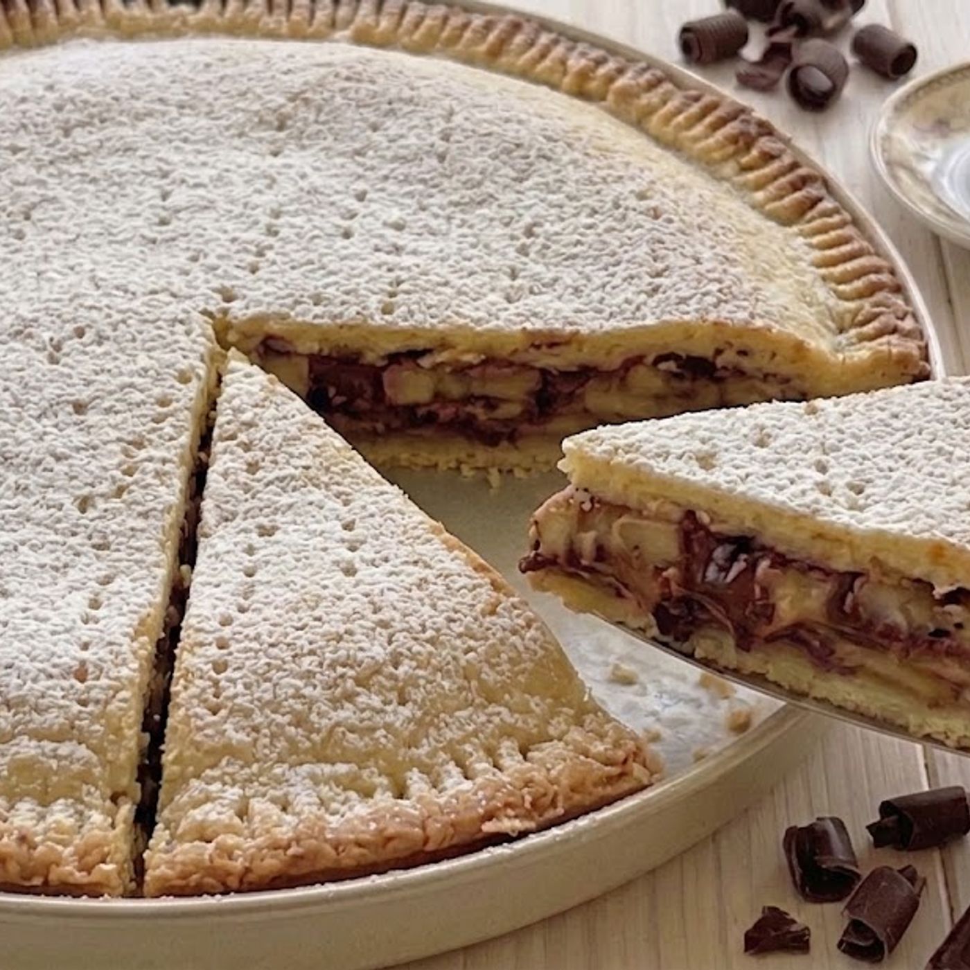 Hai delle banane mature? Usale così: crostata al cioccolato con frolla all'olio facile e veloce