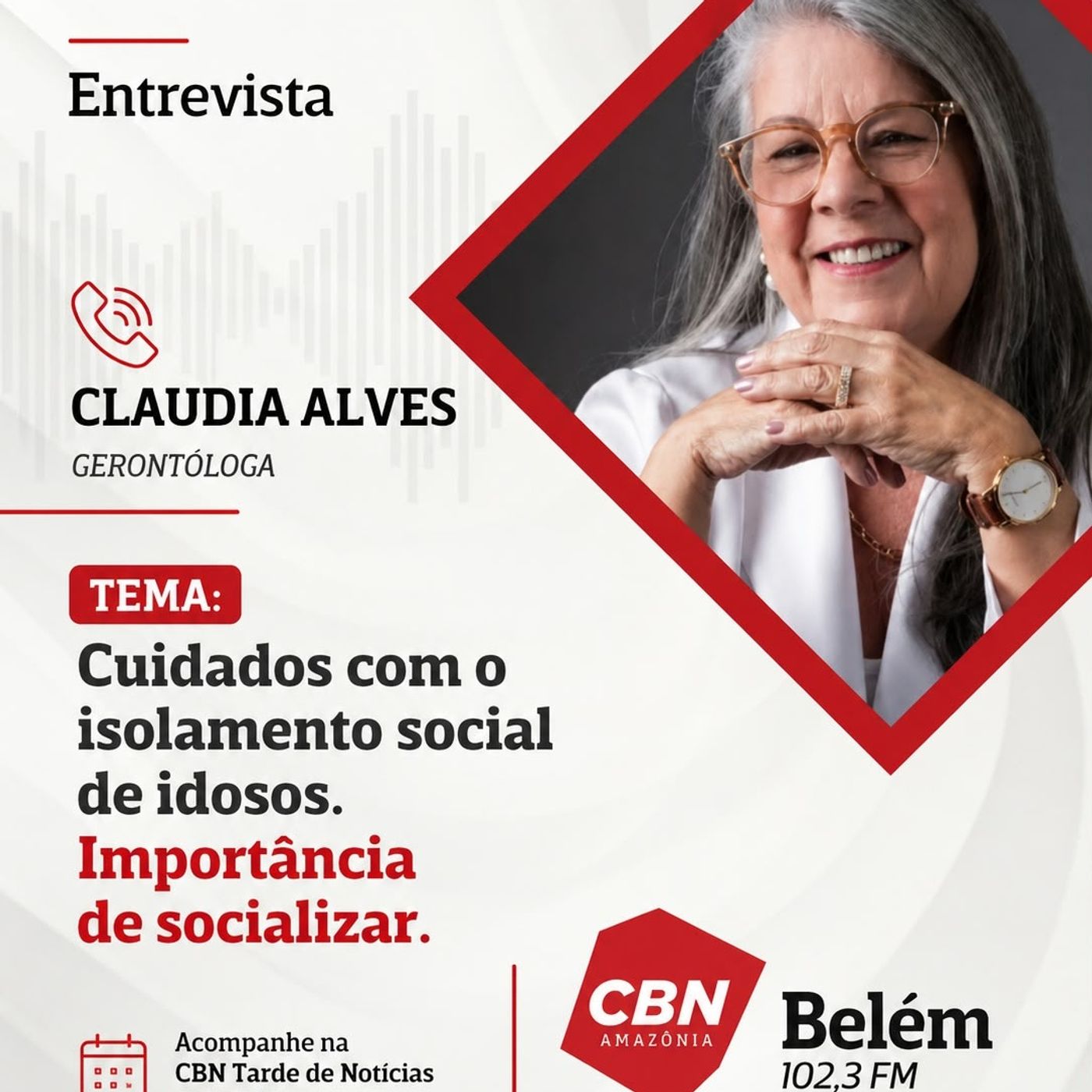 CBN BELÉM: CUIDADOS COM O ISOLAMENTO SOCIAL DOS IDOSOS. IMPORTÂNCIA DE SOCIALIZAR