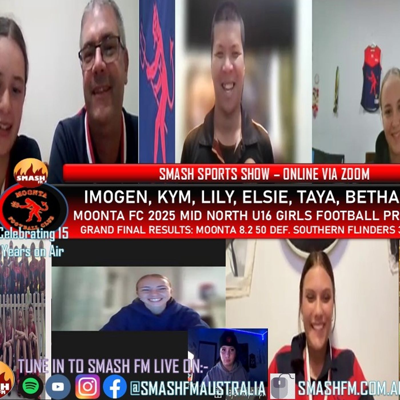 SSS15THYR: Moonta FC 2025 Mid North U16 Girls Premiership Interviews 140525