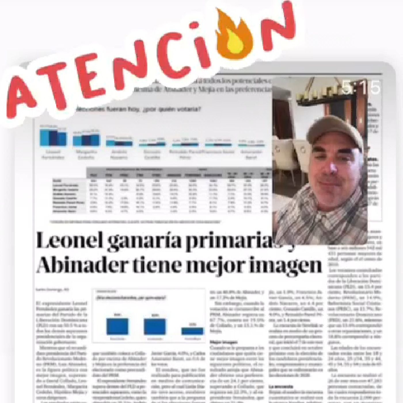 Lavándose... las noticias.