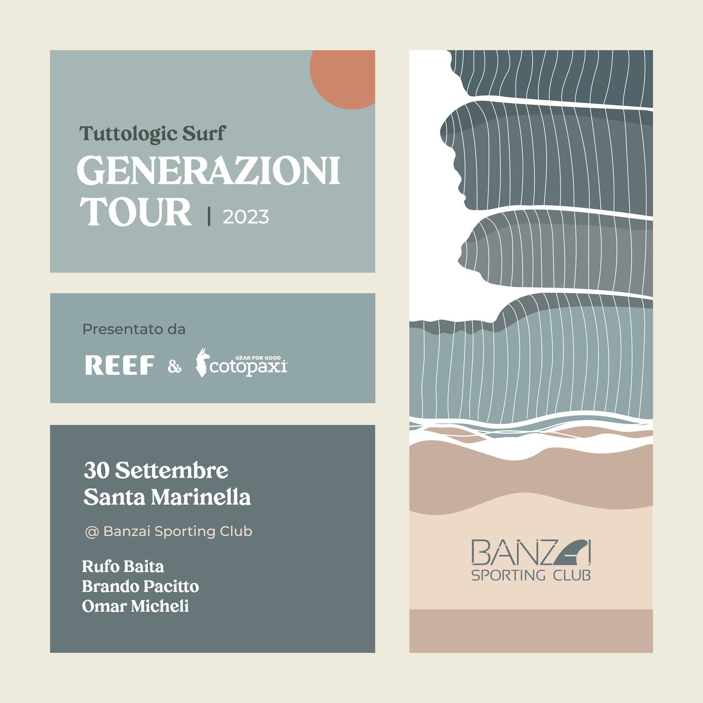 Generazioni Tour by Reef & Cotopaxi - Il surf romano e la leggenda di Banzai