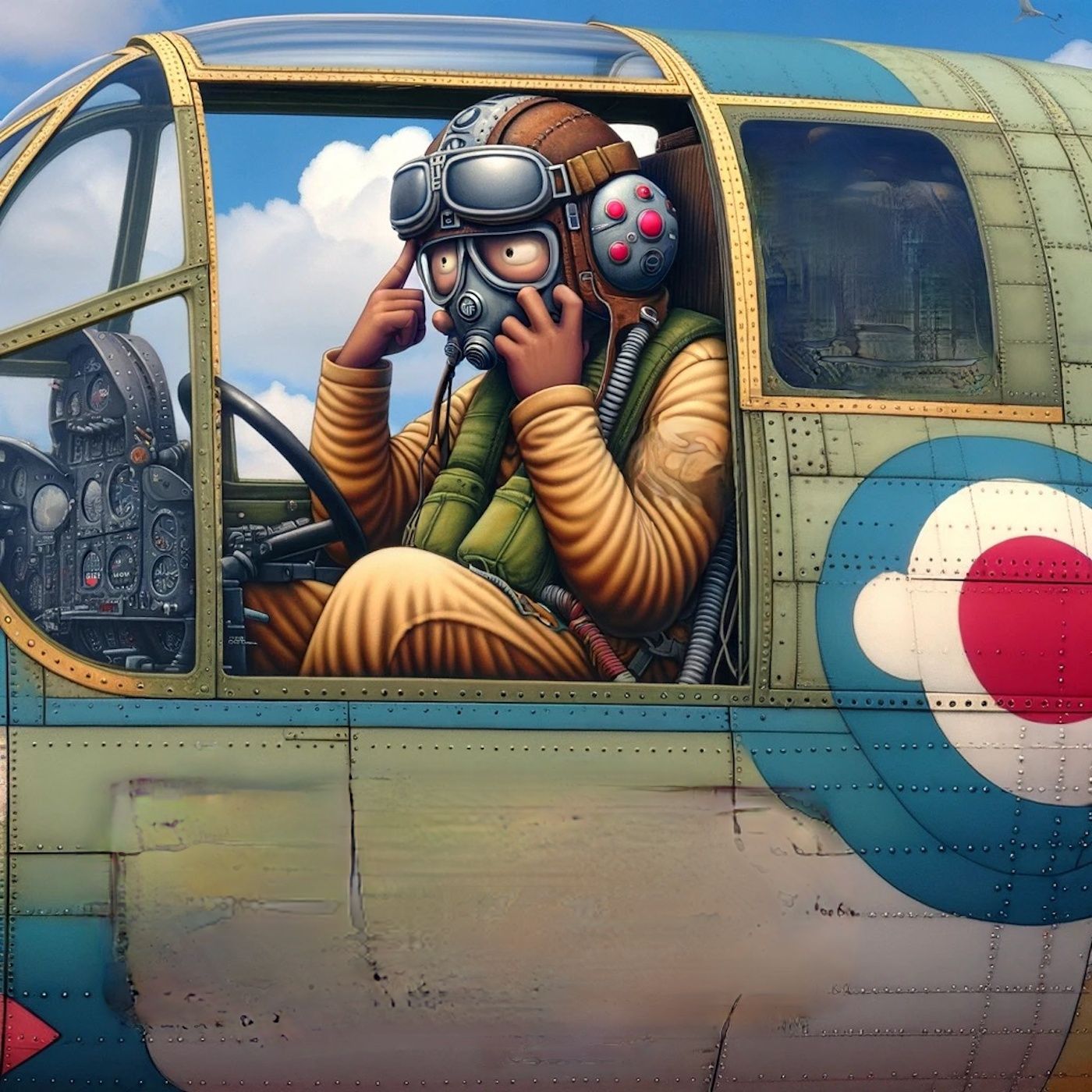 "I'm desperately trying to figure out why kamikaze pilots wore helmets." episode artwork