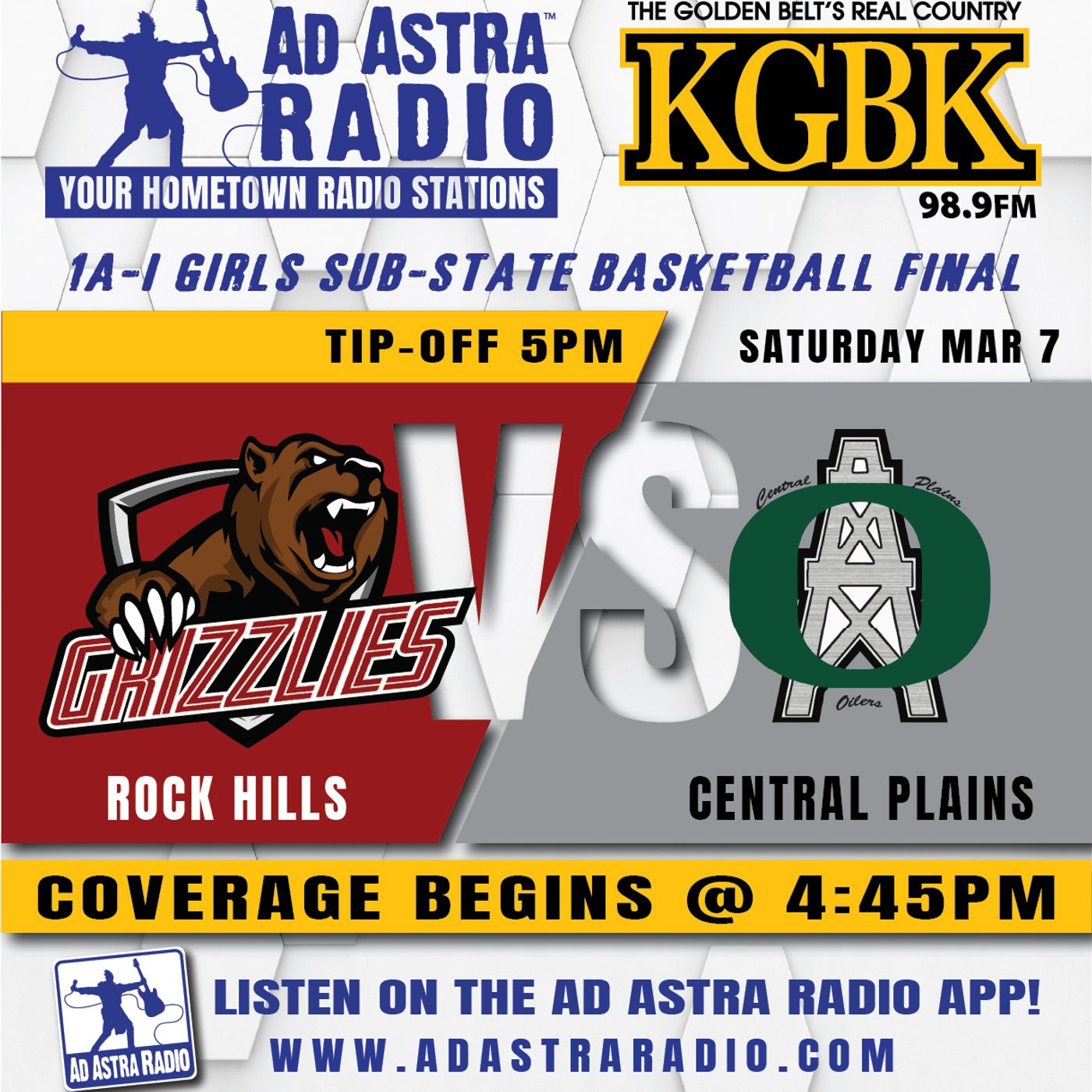 Rock Hills Lady Grizzlies vs Central Plains Lady Oilers High School Basketball (1A-I Substate Final-March 7, 2026) episode artwork