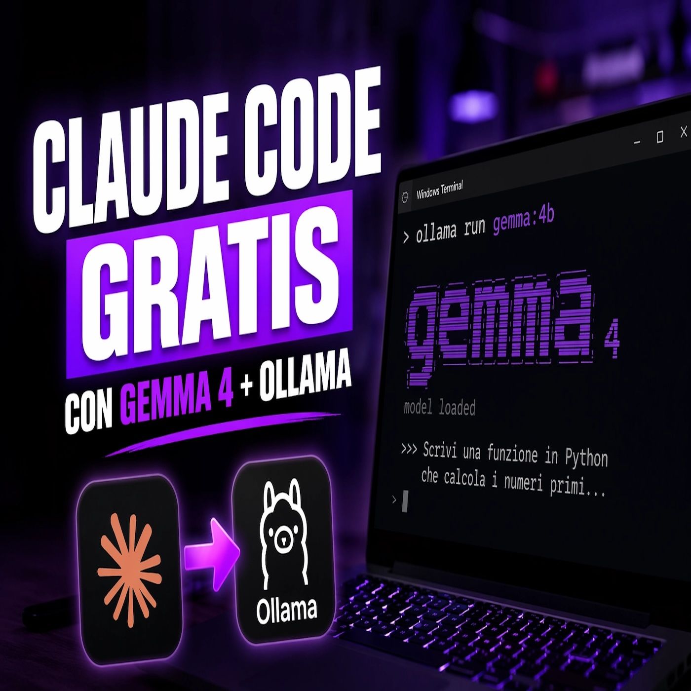 Gemma 4 gratis su PC- alternativa a Claude Code episode artwork