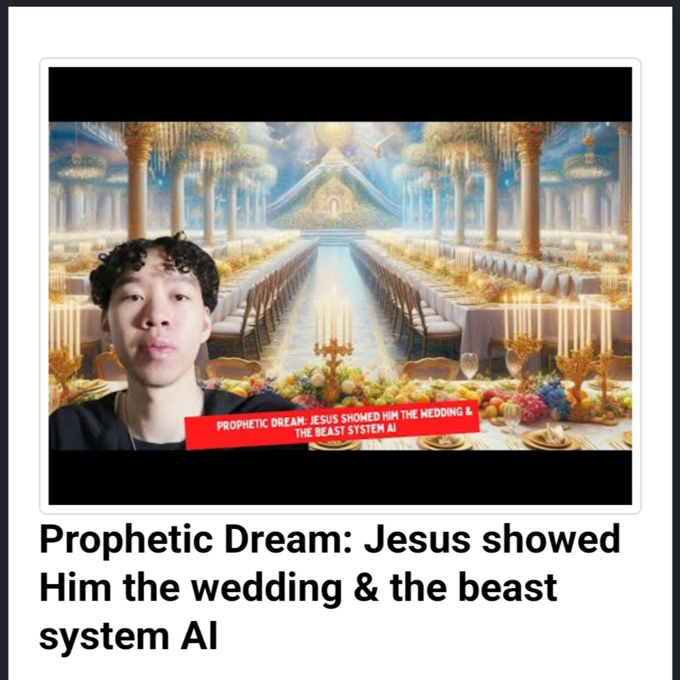 Prophetic Dream: Jesus showed Him the wedding & the beast system AI episode artwork