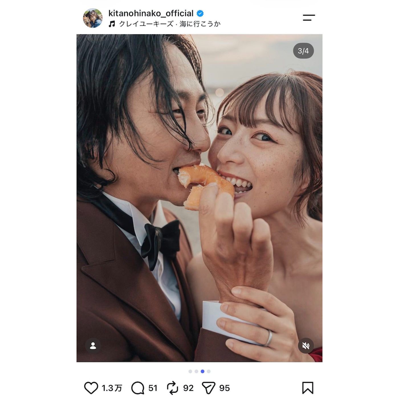 元乃木坂46 北野日奈子＆キマグレン クレイ勇輝、“年齢差16歳”幸せ全開のウェディングフォト前撮り「ラブラブな二人の笑顔最高」