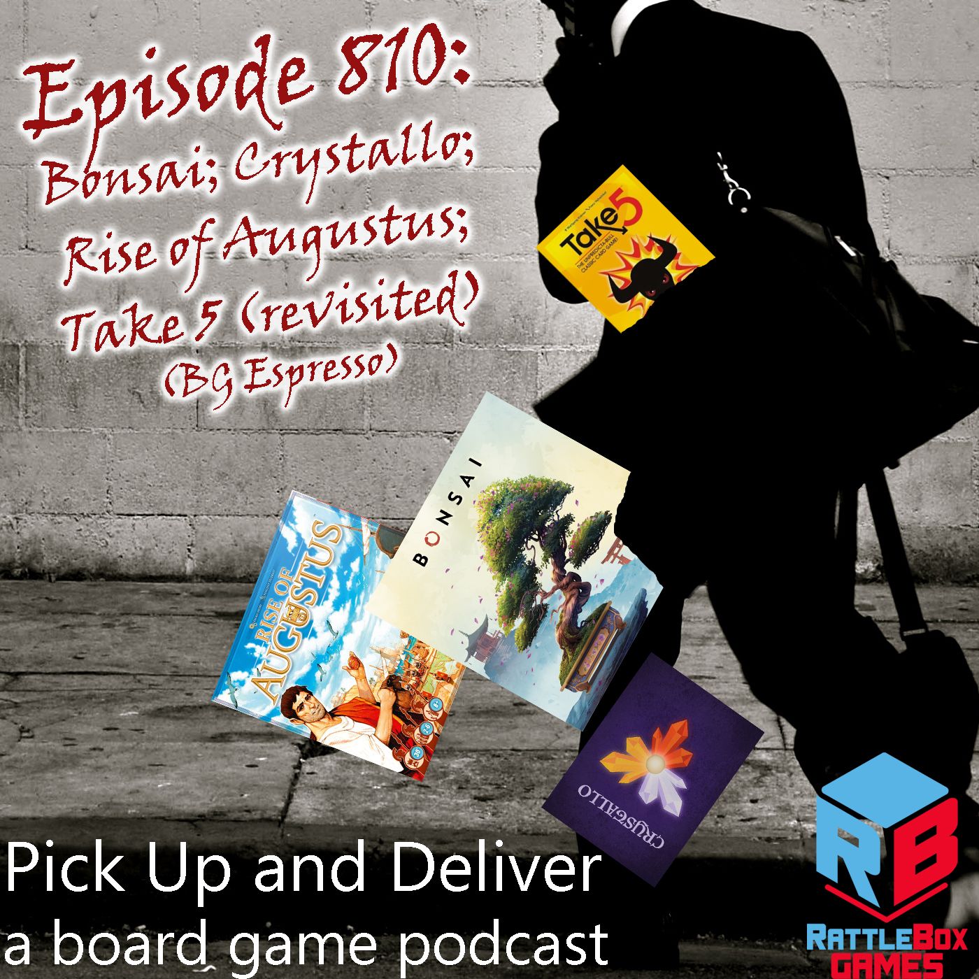 Bonsai; Crystallo; Rise of Augustus; Take 5 (revisited) episode artwork