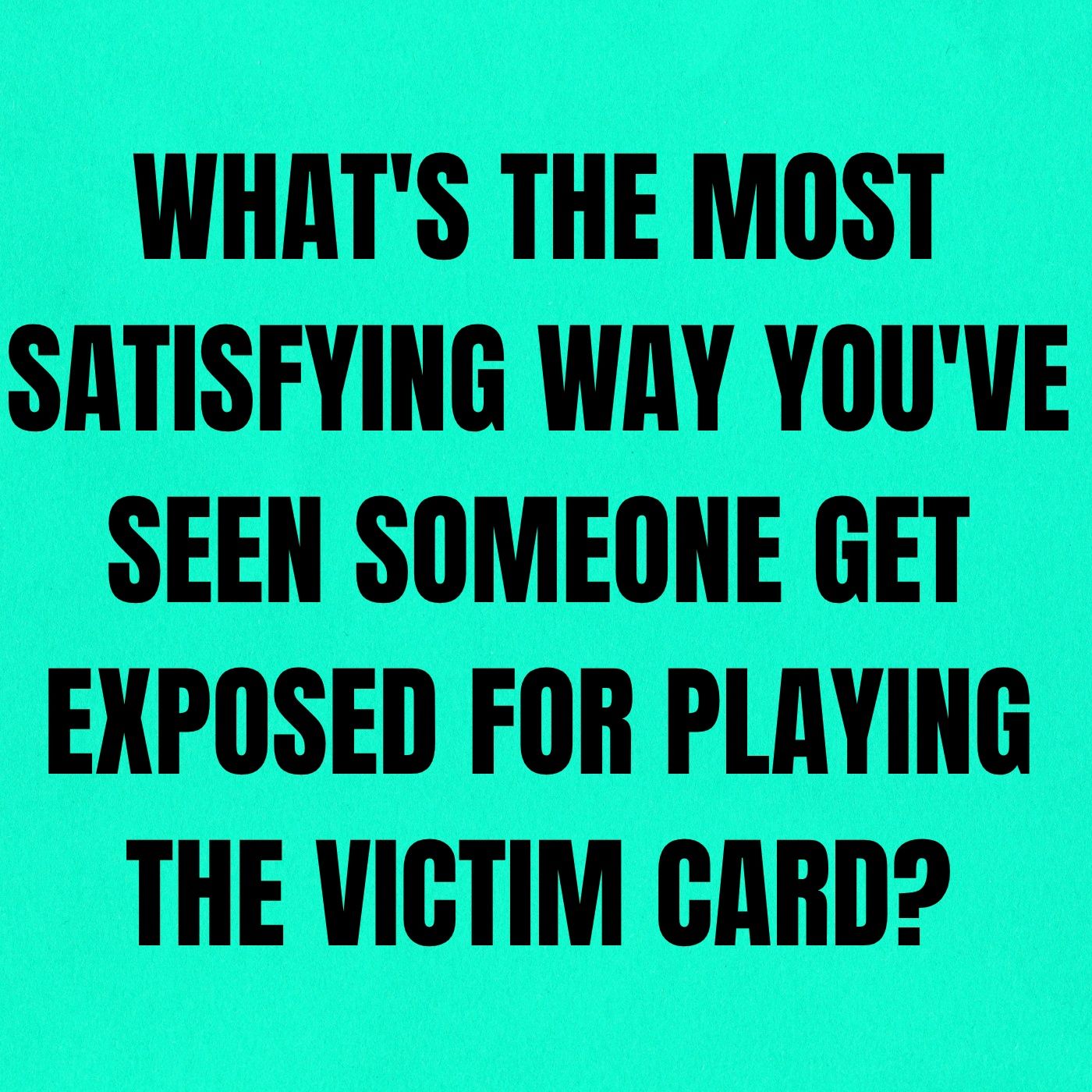 What's The Most Satisfying Way You've Seen Someone Get Exposed For Playing The Victim Card?