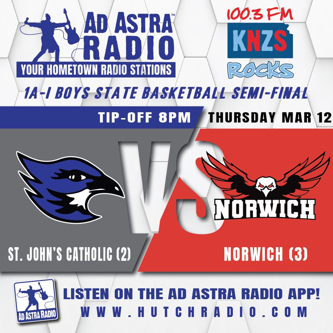 St John's-TIpton Catholic Bluejays vs Norwch Eagles High School Basketball (1A-I Boys State Semifinal-March 12, 2026) episode artwork