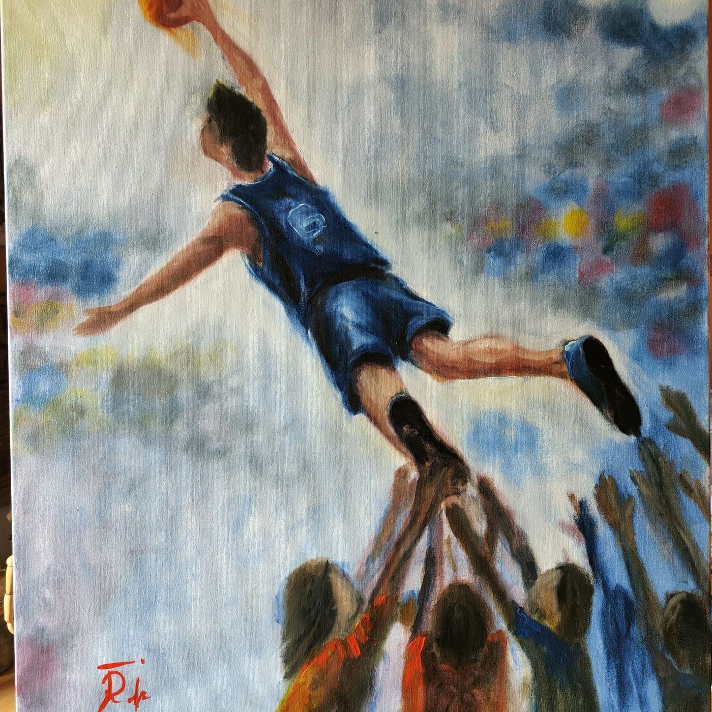 Entrevista con el pintor Francisco Rodríguez Alacid, tras pintar un cuadro durante un partido episode artwork