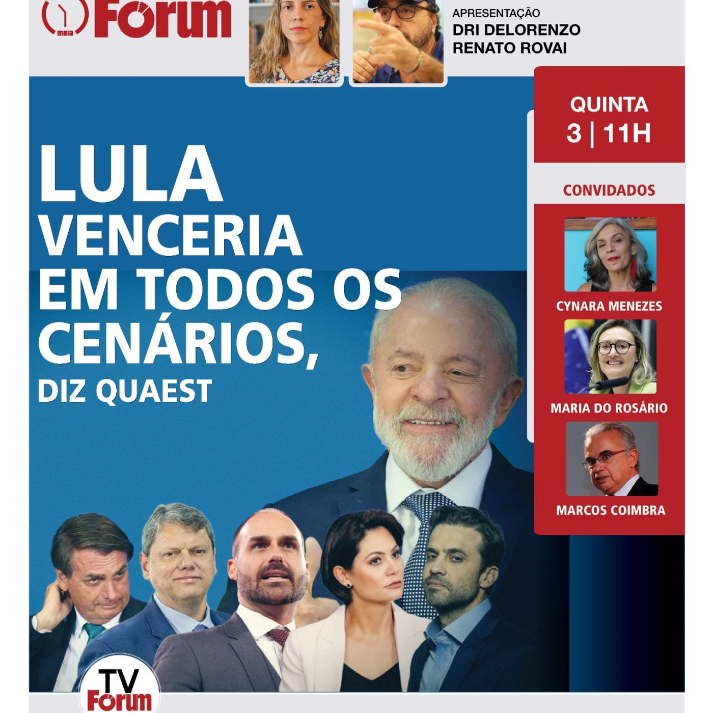 Bolsonaro, Michelle, Eduardo, Marçal e Tarcísio perderiam para Lula | Lira vai taxar milionários? episode artwork