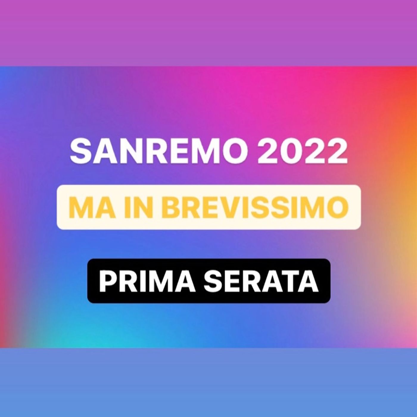 Sanremo ma brevissimo - Serata 1