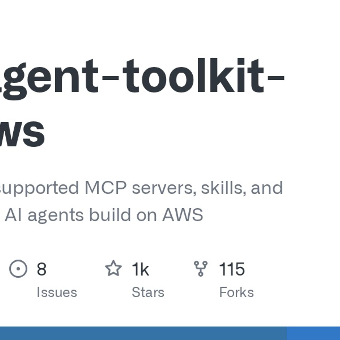 GitHub - aws/agent-toolkit-for-aws: Official, AWS-supported MCP servers, skills, and plugins to help AI agents build on AWS episode artwork