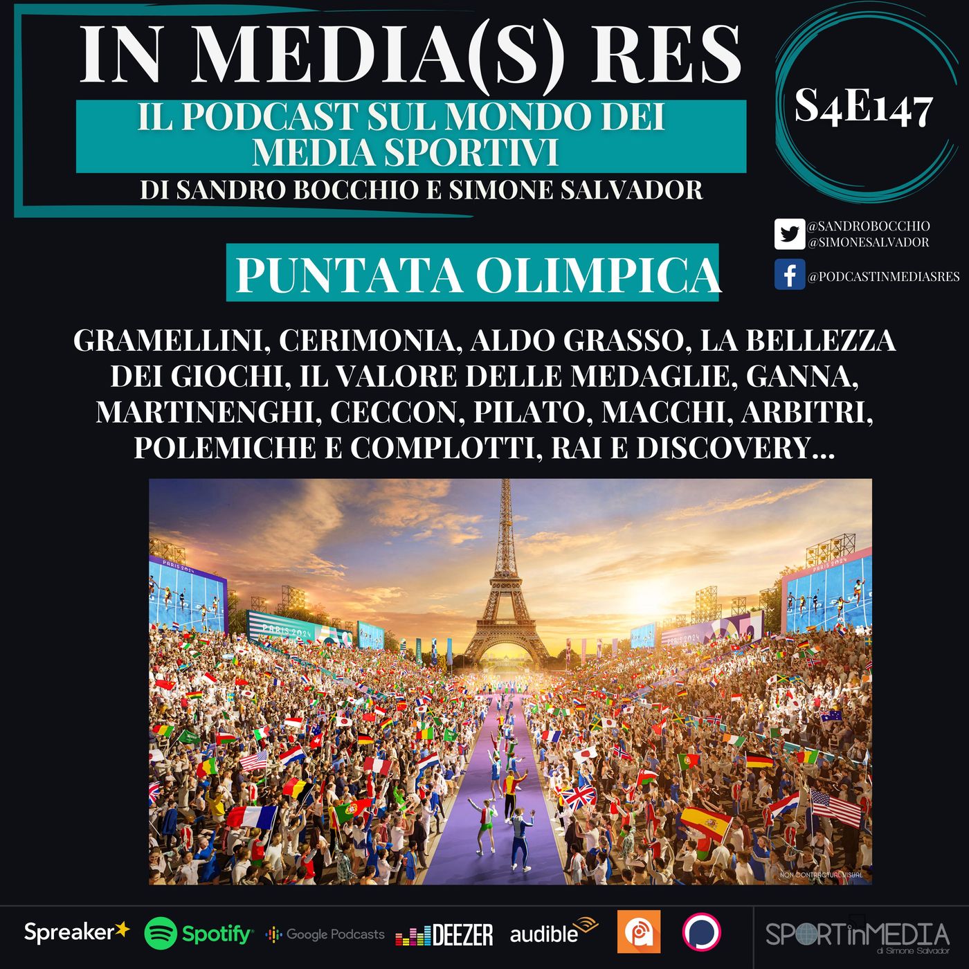 S4E147 | Puntata olimpica: Gramellini, cerimonia, Aldo Grasso, medaglie, Ganna, Martinenghi, Ceccon, Pilato, Macchi, polemiche e complotti episode artwork