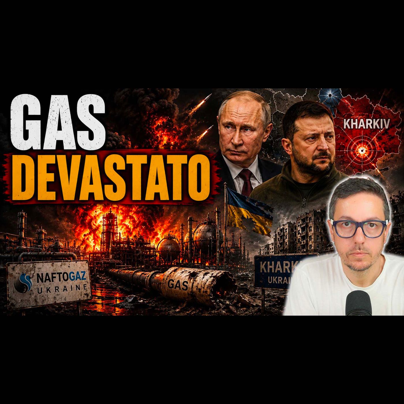 MOSCA DEVASTA GLI IMPIANTI DEL GAS A KHARKIV