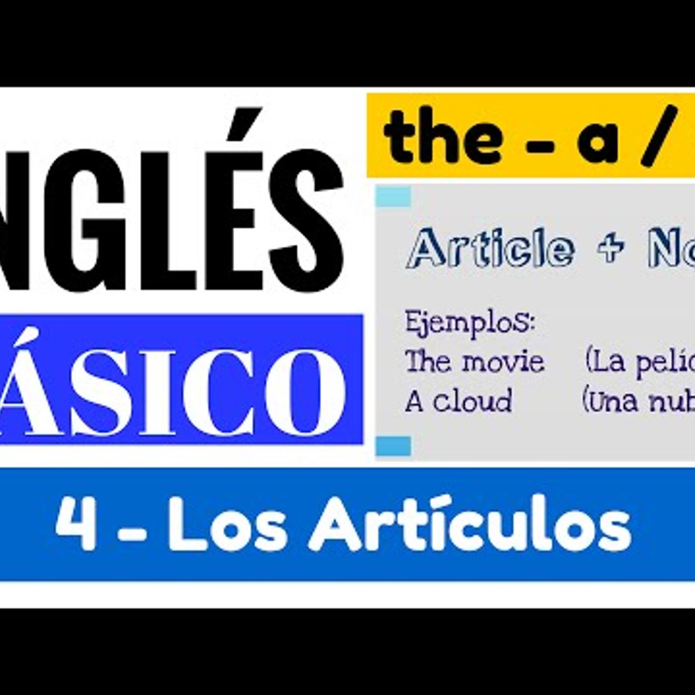 Los Artículos básicos en Inglés, dónde y como usar the y a Yes en Inglés