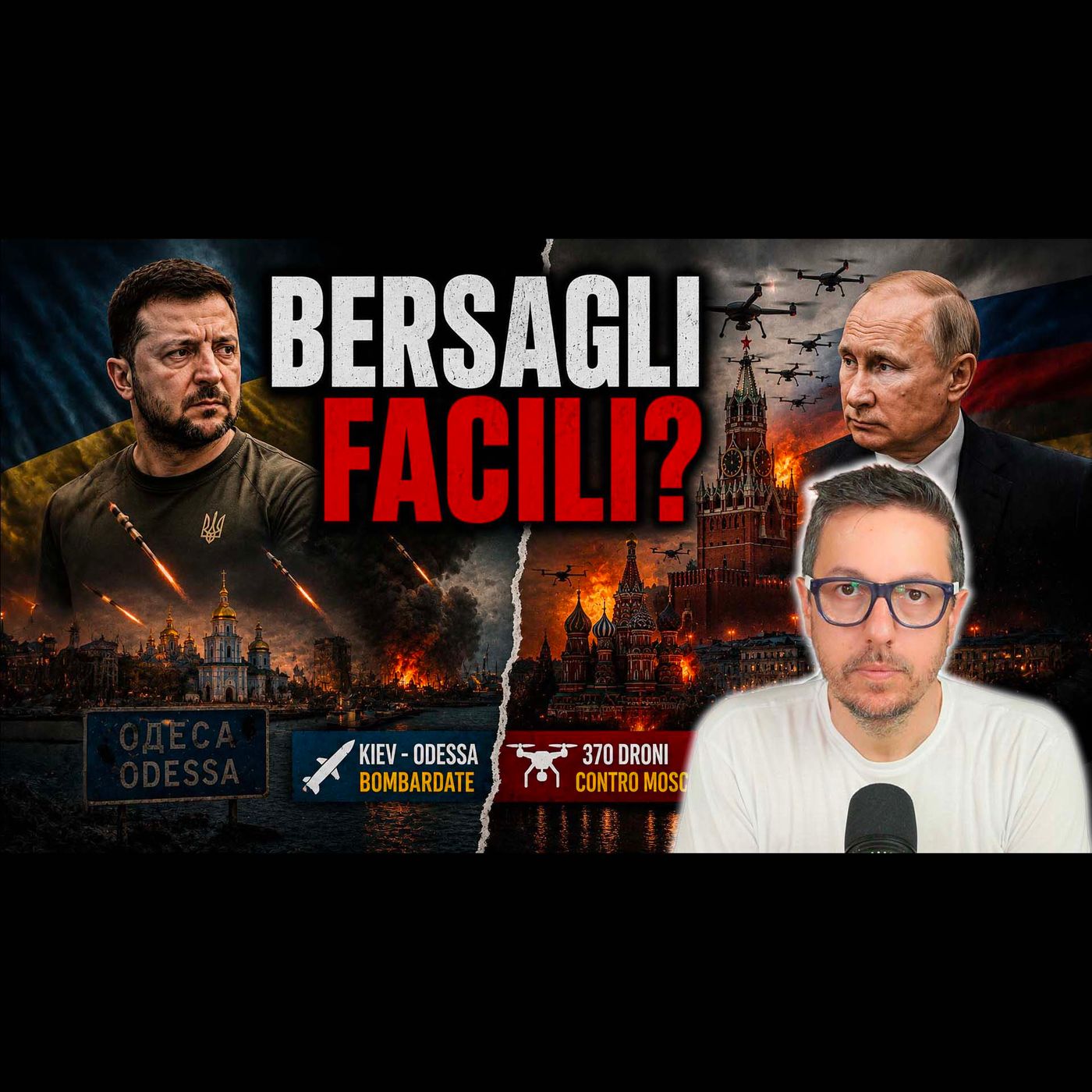 KIEV E ODESSA ANCORA BERSAGLI FACILI | 370 DRONI CONTRO MOSCA