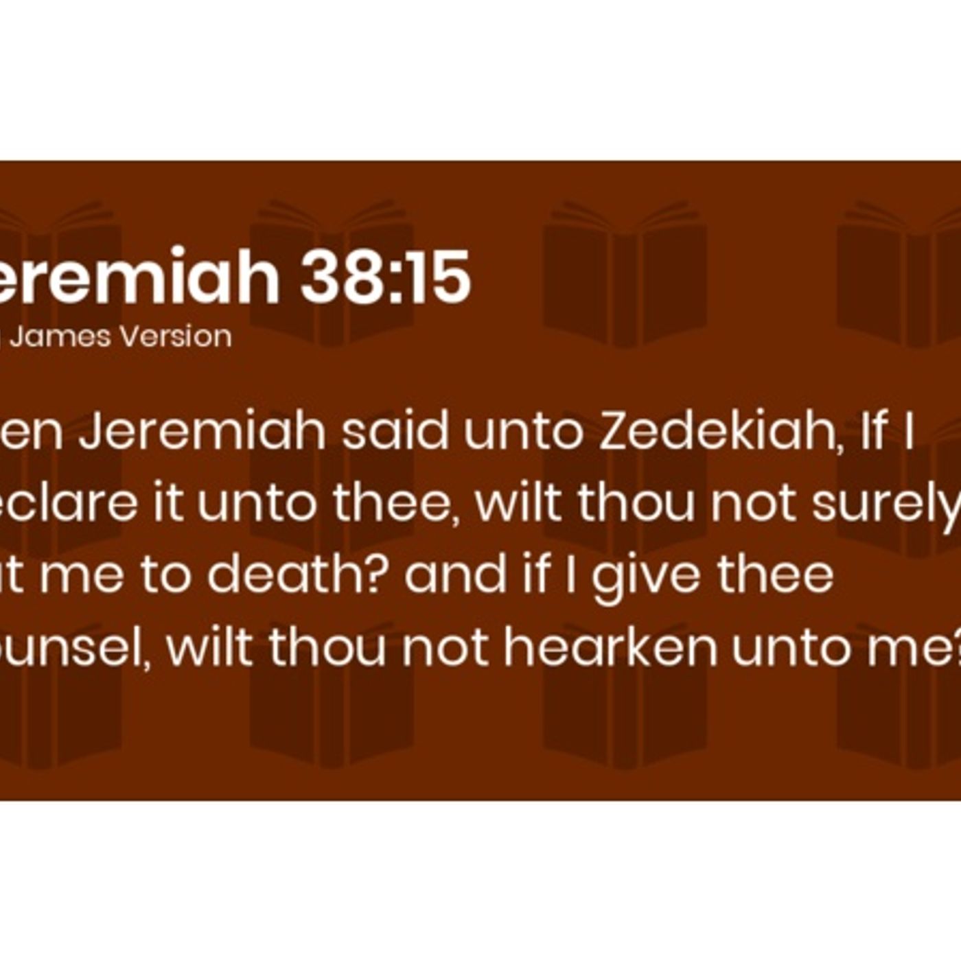 Sunday School "The consequences of Giving Challenging Advice" Jeremiah 38:14-23 episode artwork