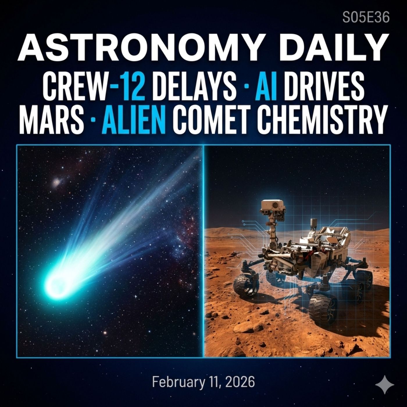 Crew-12 Spy Scandal, AI on Mars & Interstellar Comet's Last Secret?