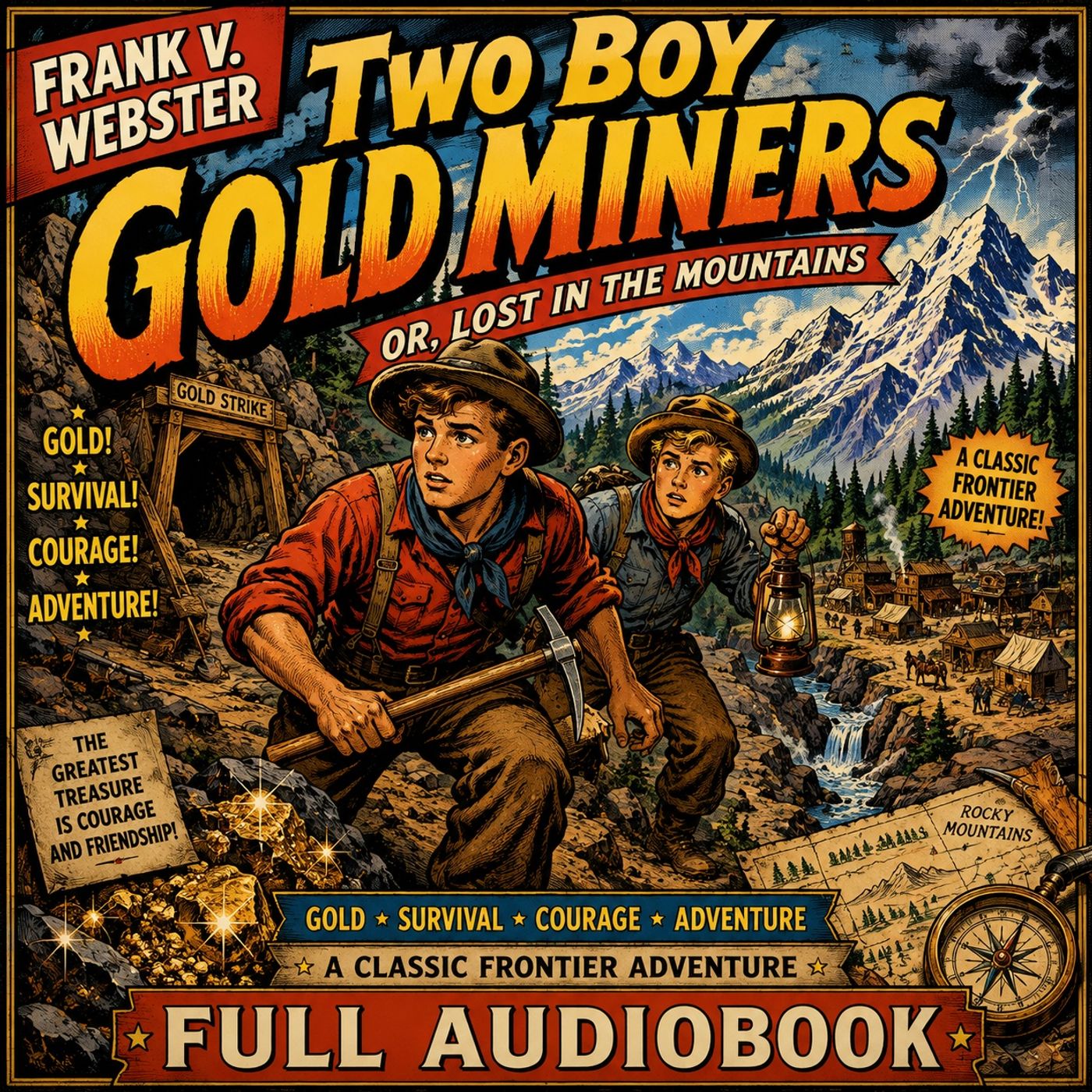 Two Boy Gold Miners by Frank V. Webster | Lost in the Mountains | Gold, Survival & Frontier Adventure | Full Audiobook