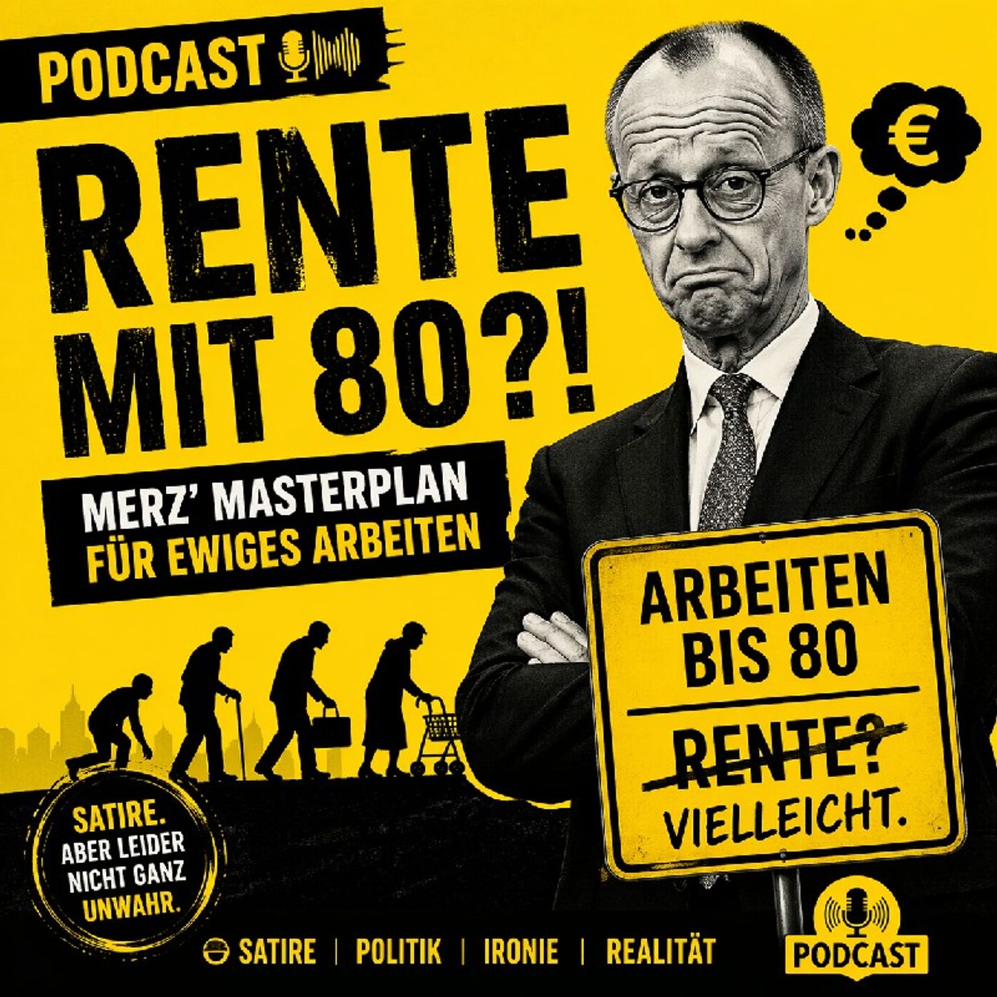 Rente mit 80?! – Merz’ Masterplan für ewiges Arbeiten 😂💼 - Ricko's ,, Ohne Plan, aber lustig“ episode artwork