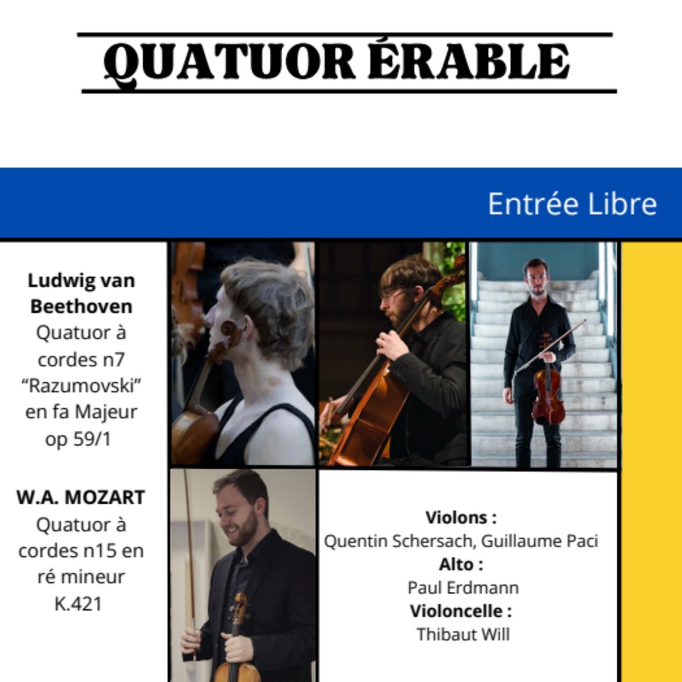 Informations locales : Le quatuor à cordes Ensemble Erable donnera une série de concerts en Lozère episode artwork