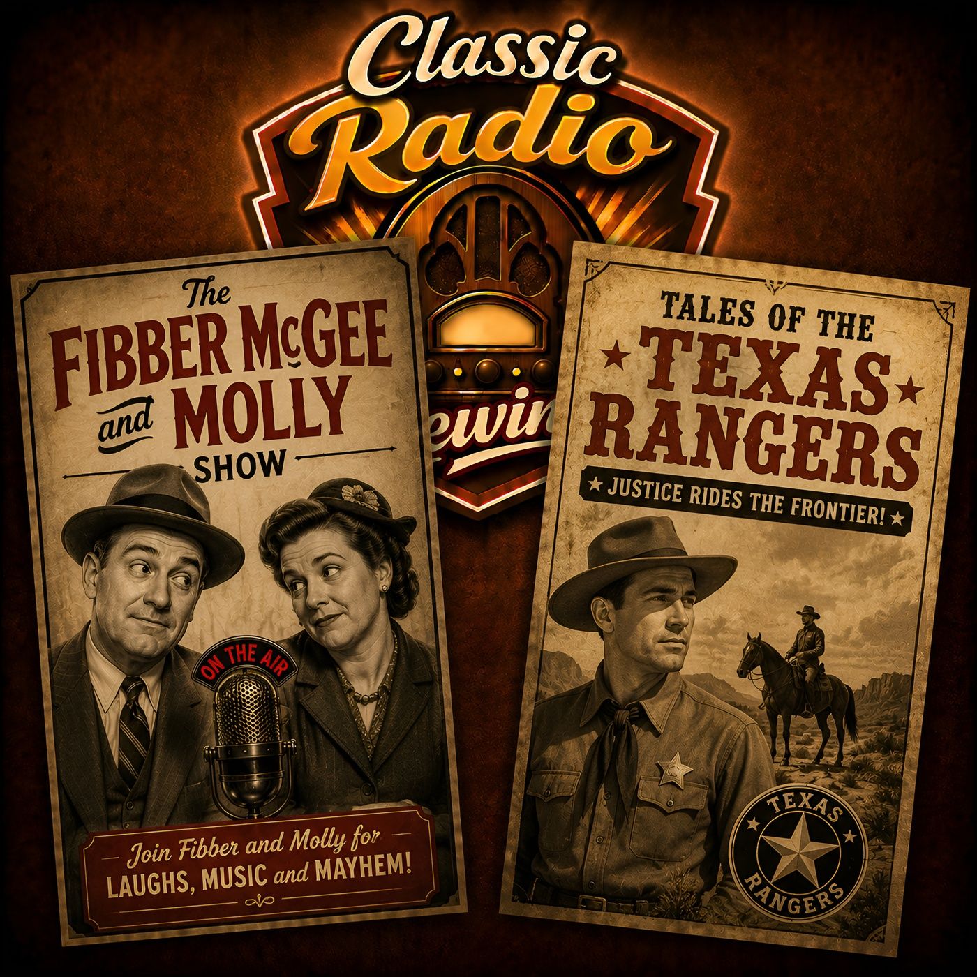 The Fibber McGee and Molly Show / Tales of the Texas Rangers (Old Time Radio Variety) episode artwork