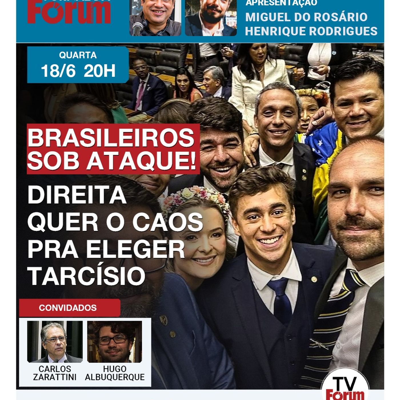 Direita vota por AUMENTO na CONTA DE LUZ | Trump quer III Guerra Mundial? | Jornal da Fórum | 18.06 episode artwork