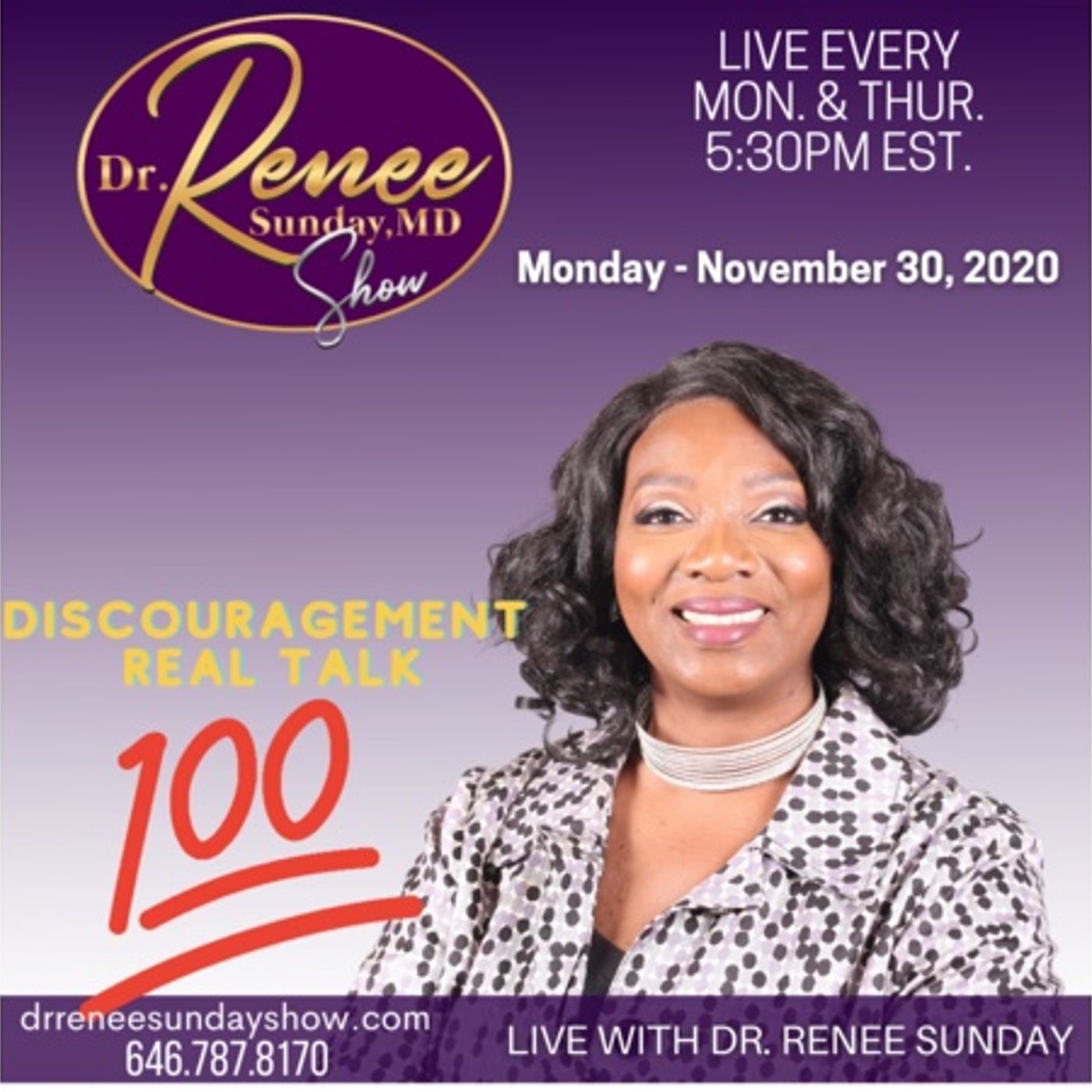 Dr. Renee shares gems to eliminate Discouragement - Real Talk episode artwork