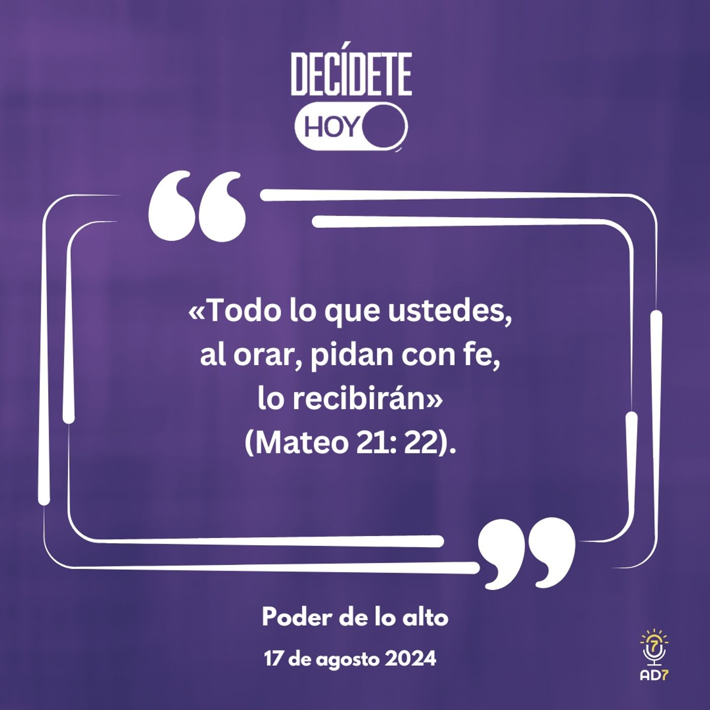 Poder de lo alto | Devocional de Jóvenes | 17 de agosto 2024