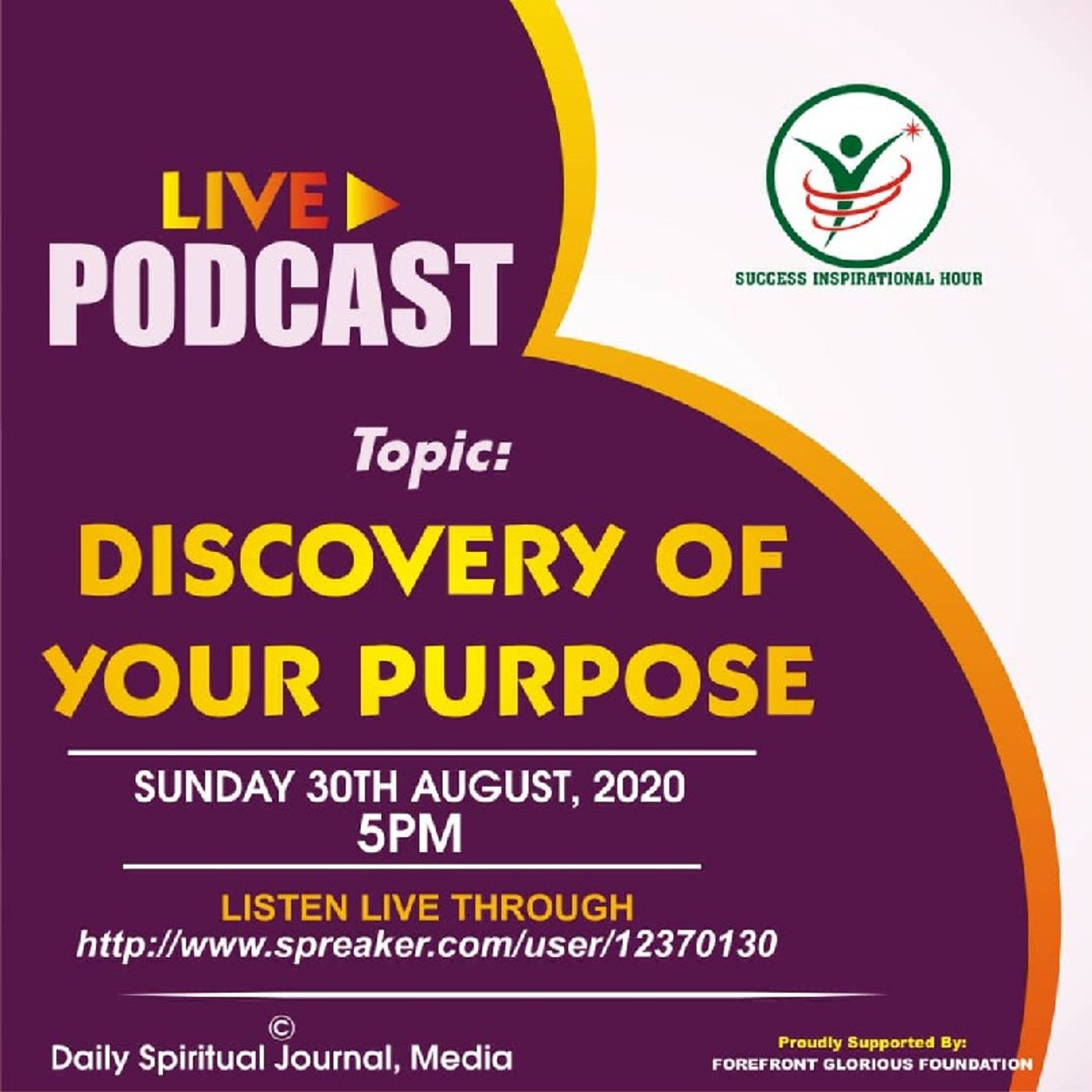 DISCOVERY OF YOUR PURPOSE. episode artwork