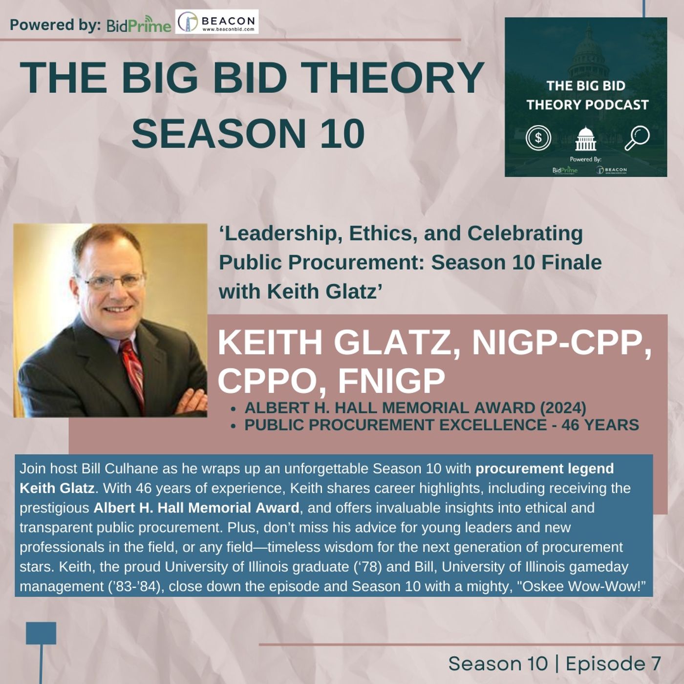 Leadership, Ethics, and Celebrating Public Procurement Season 10 Finale with Keith Glatz S10E7 Leadership, Ethics, and Celebrating Public Procurement Season 10 Finale with Keith Glatz S10E7