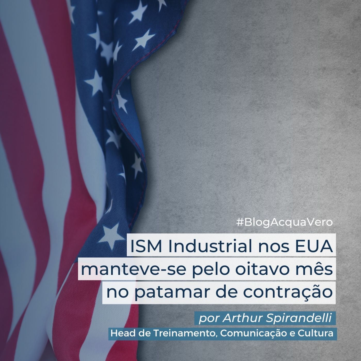 ISM Industrial nos EUA manteve-se pelo oitavo mês no patamar de contração