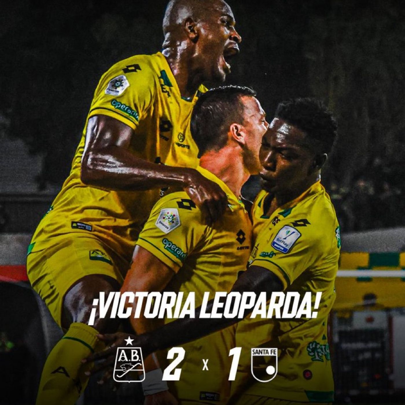 Corazón leopardo. Gran victoria contra el campeón Santa Fe, 2-1.