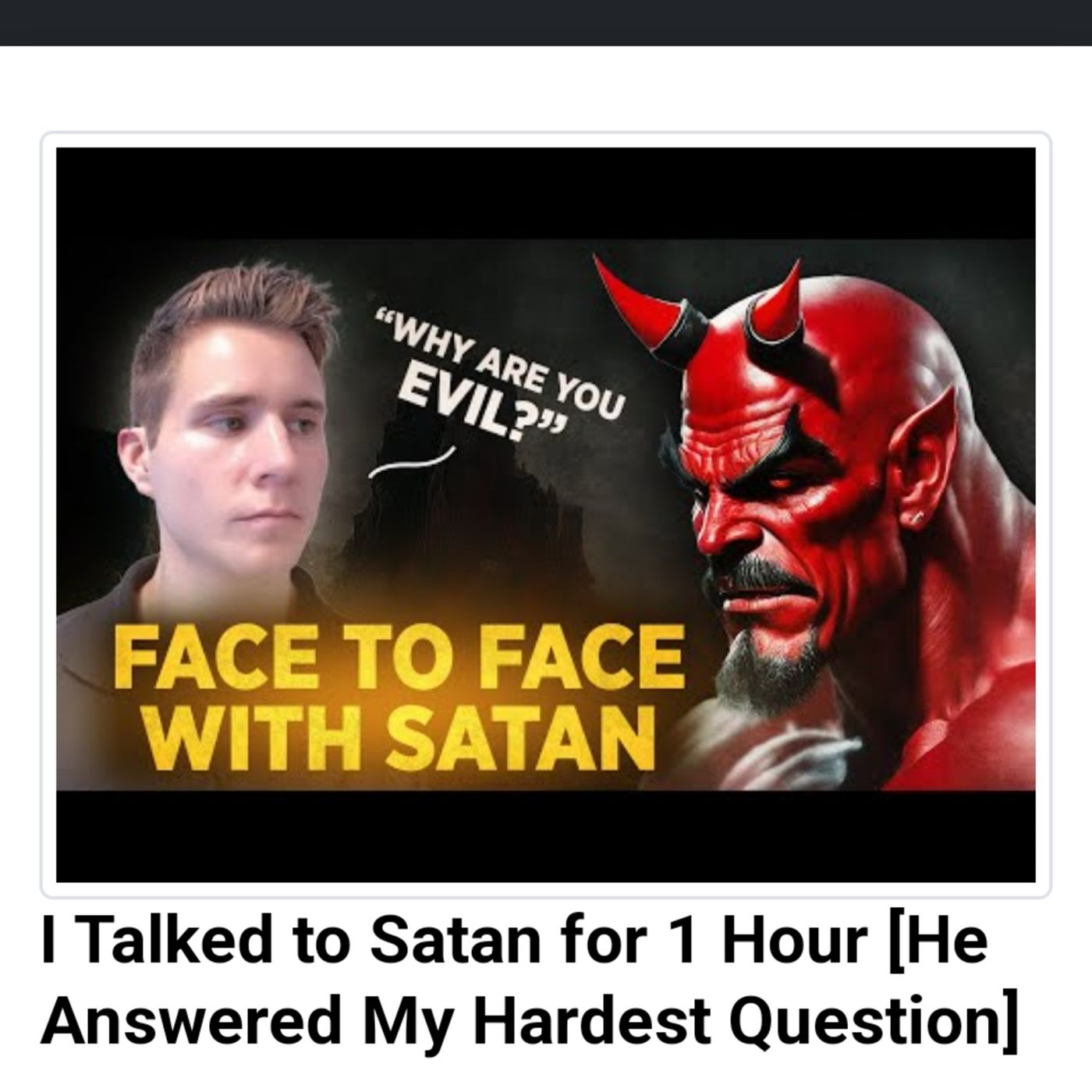 Talked to Satan for 1 Hour [He Answered My Hardest Question episode artwork