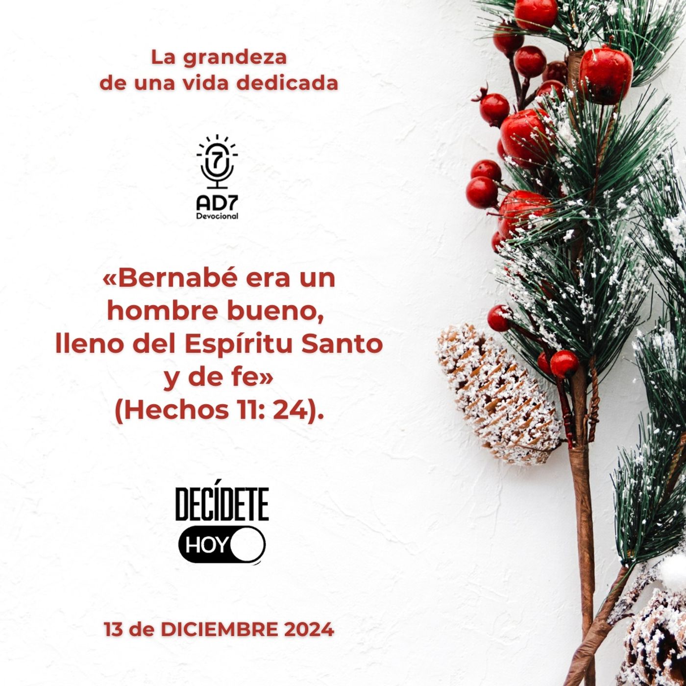 La grandeza de una vida dedicada | Devocional de Jóvenes | 14 de diciembre 2024