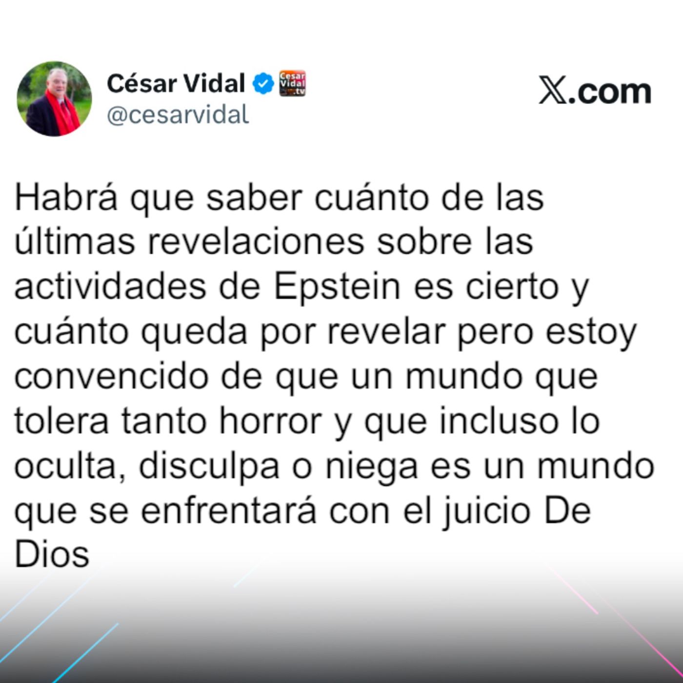El Post de la Hora | César Vidal «Las actividades de Epstein» episode artwork