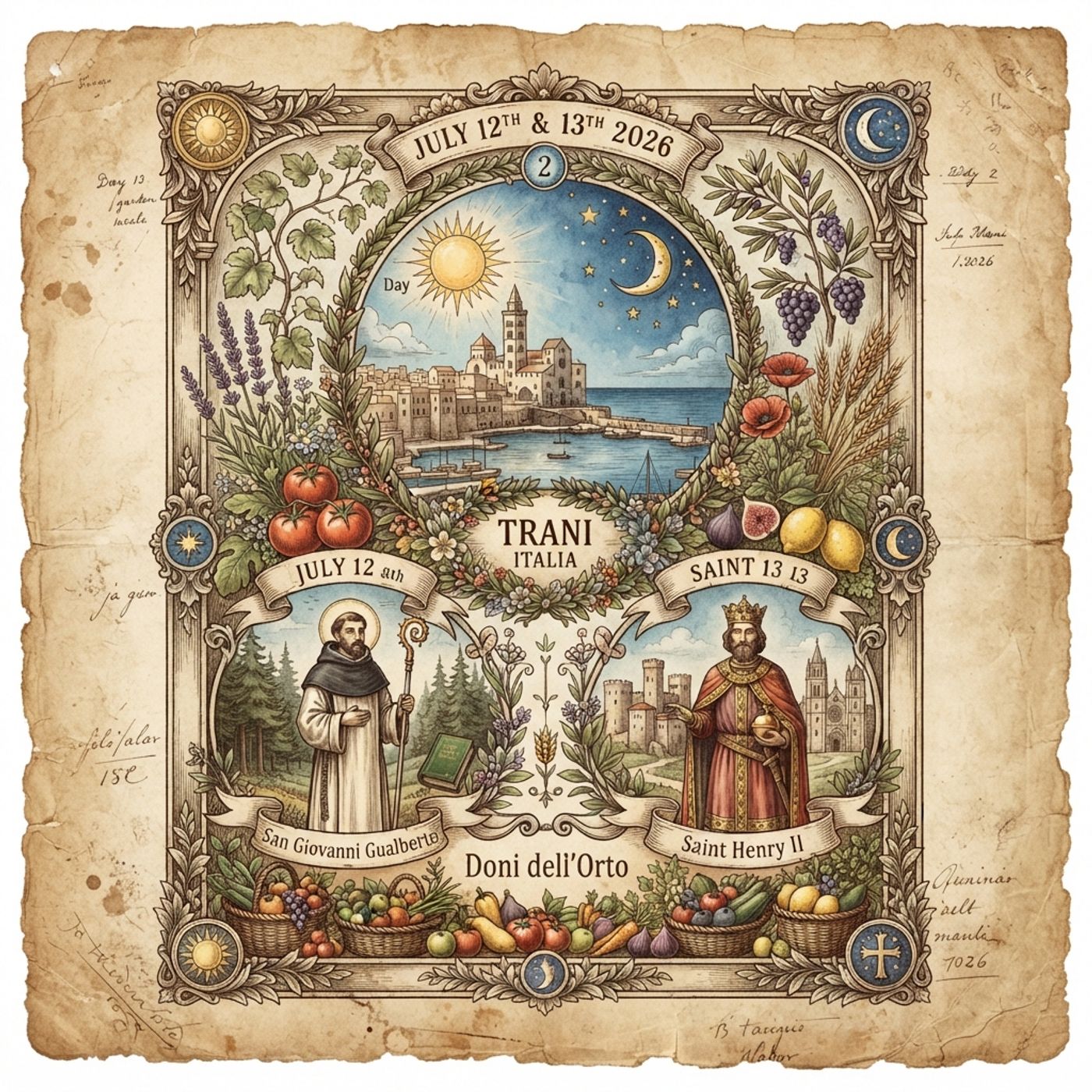 Riflessi di Mezz'Estate tra la Regola Verde di San Giovanni Gualberto, la Nobiltà di Sant'Enrico II e i Doni dell'Orto: L'Almanacco di Trani episode artwork