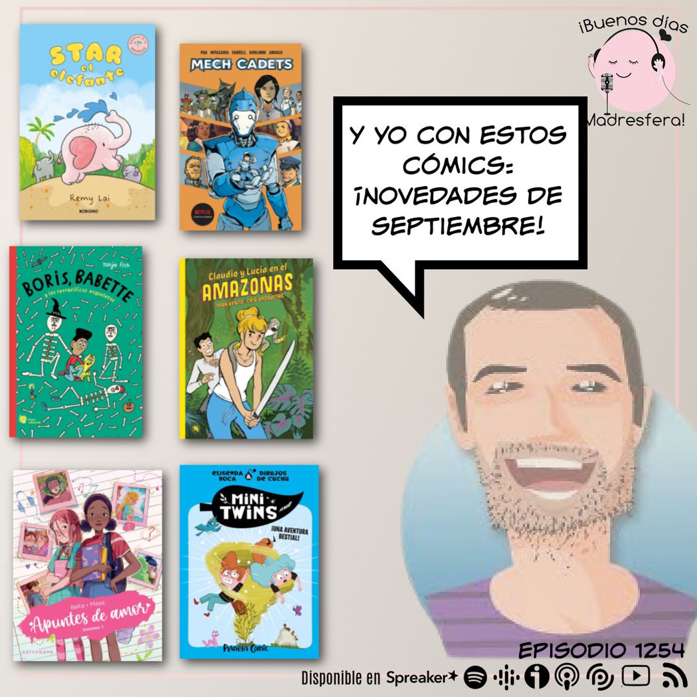 Y yo con estos comics con @estasbarbas: Novedades de @KodomoComics @PlanetadComic @lianaeditorial @EdAstronave @MamutComics