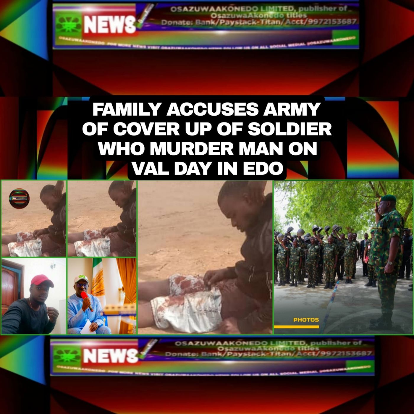 Family Accuses Army Of Cover Up Of Soldier Who Murder Man On Val Day In Edo