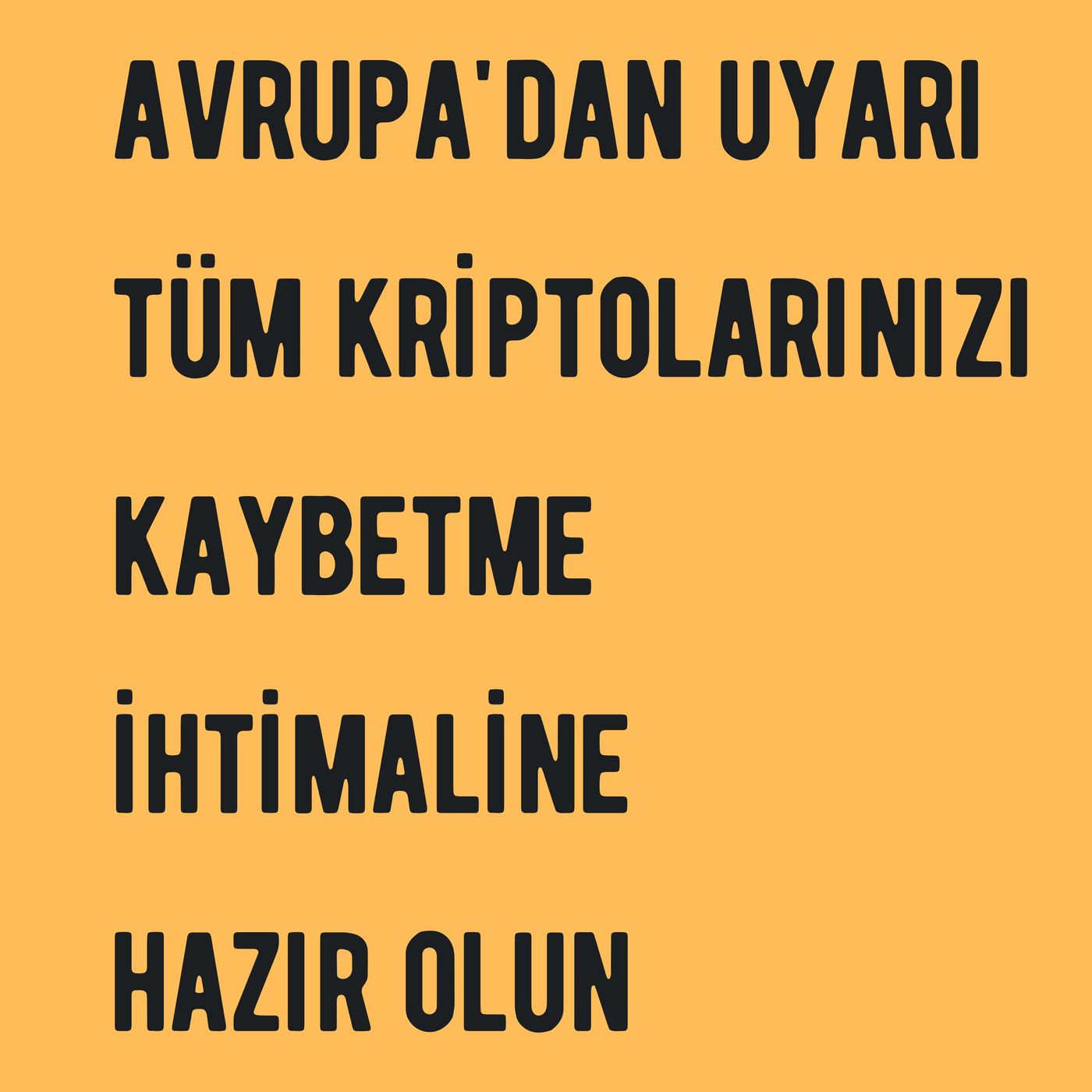 AVRUPA'DAN KRİPTO UYARISI - TÜM PARANIZI KAYBETME İHTİMALİNE HAZIR OLUN episode artwork