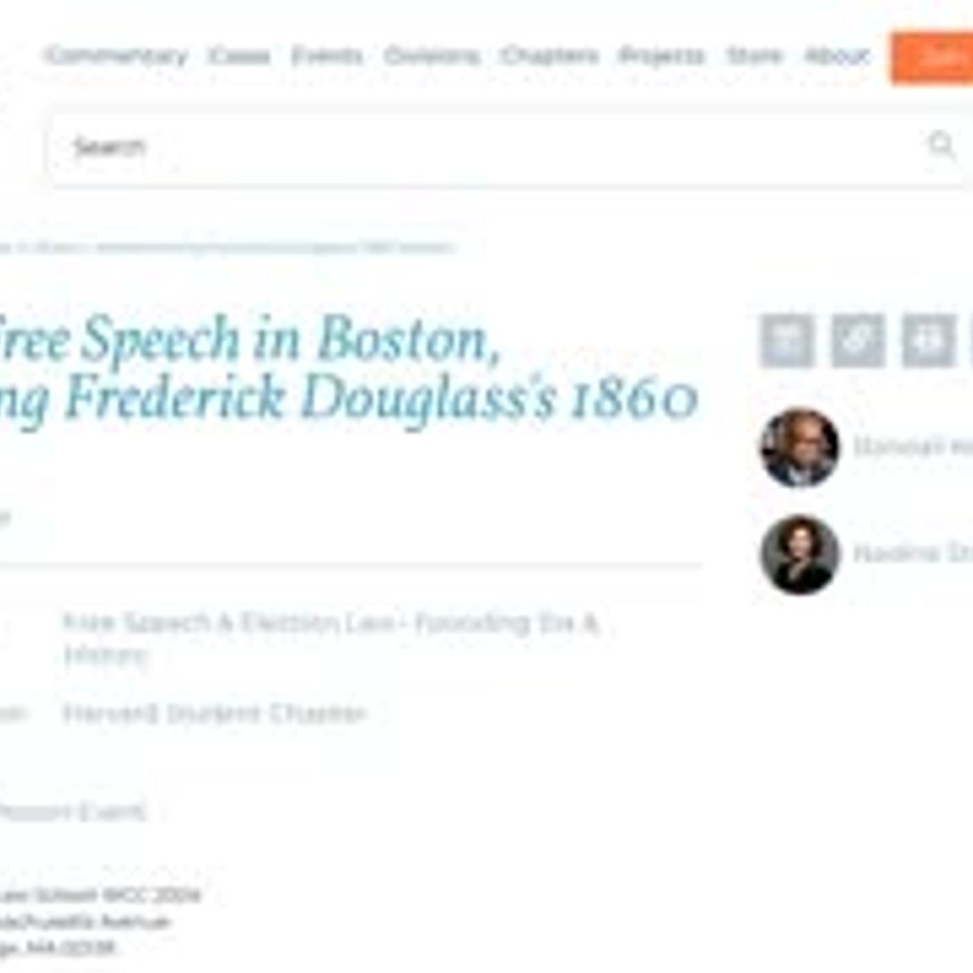 A Plea for Free Speech in Boston, Remembering Frederick Douglass's 1860 Speech