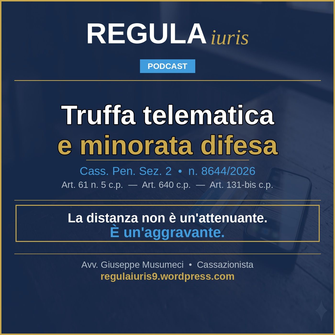 Truffa telematica e minorata difesa episode artwork